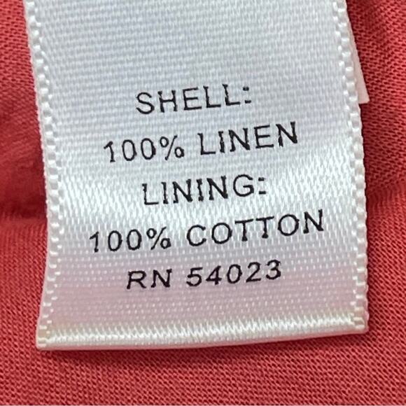 Banana Republic linen strapless dress tropical vacation travel lined size 6 - Picture 5 of 5